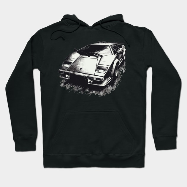 Lamborghini Countach Hoodie by Vehicles-Art